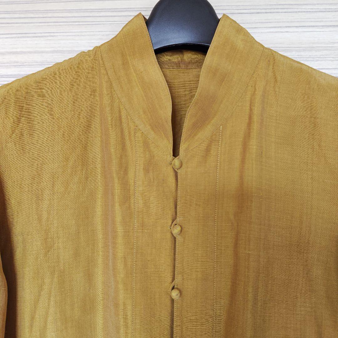 ヨーガンレール　マスタード　麻　絹　チュニックブラウス　ババグーリ