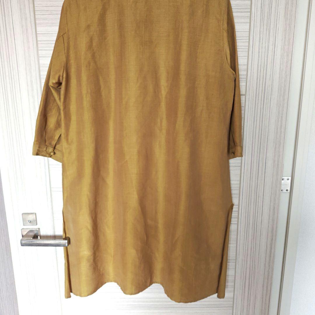 ヨーガンレール　マスタード　麻　絹　チュニックブラウス　ババグーリ