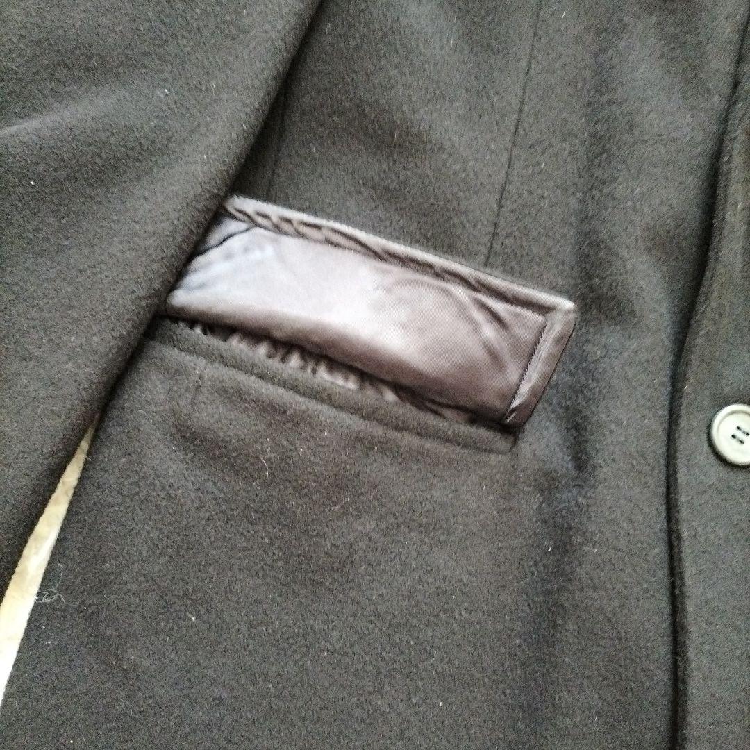 ブルックスブラザーズ　カシミヤ混　チェスターコート　ロング　ラム　ネイビー