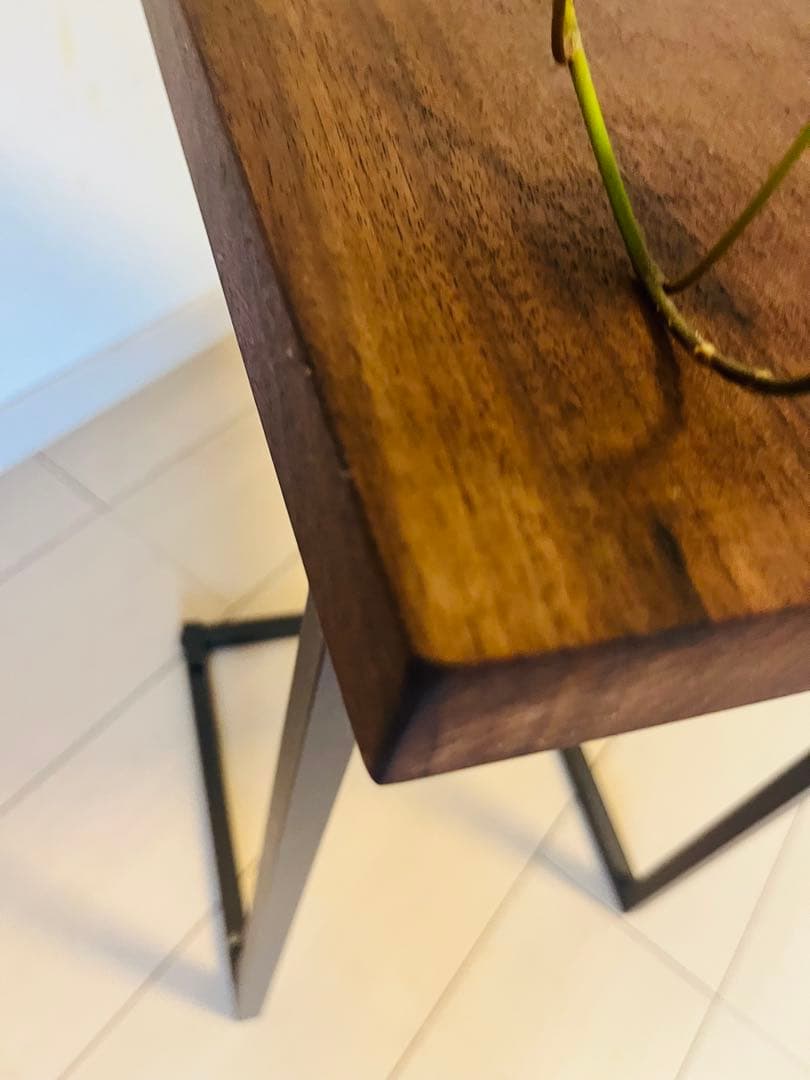 ブラックウォールナット　一枚板テーブル　ソファテーブル　サイドテーブル