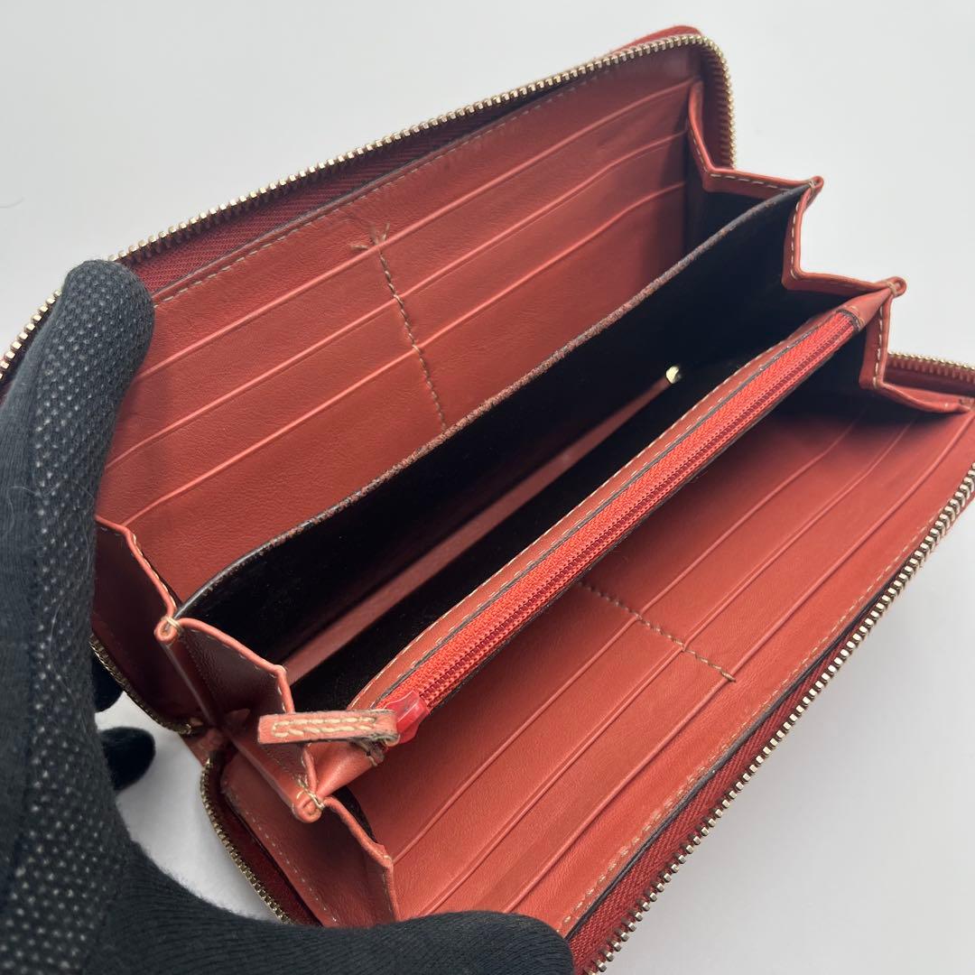 ハ*ス様 グッチ ラウンドジップ シマ ピンク レザー レザー 直営店ショップカ