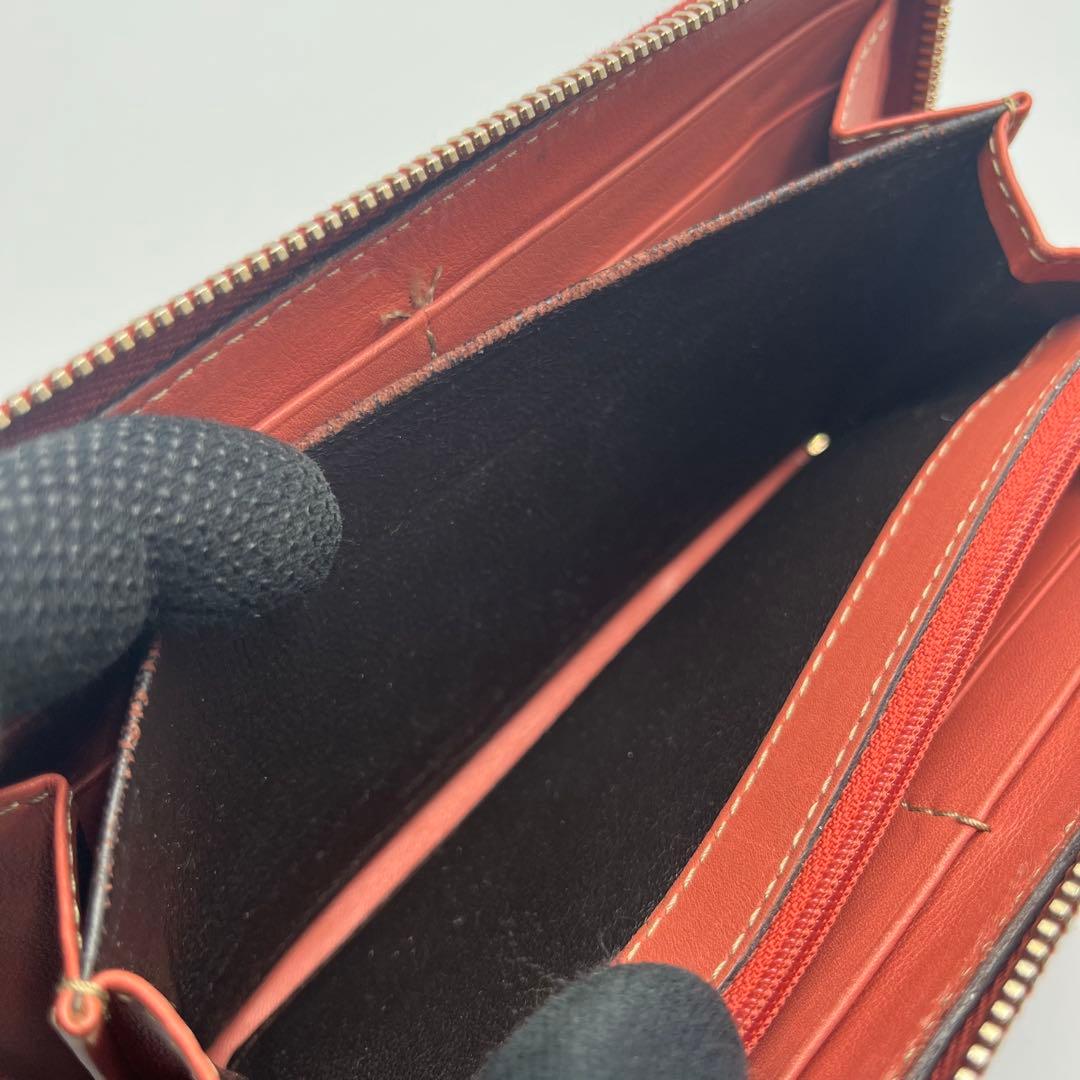 ハ*ス様 グッチ ラウンドジップ シマ ピンク レザー レザー 直営店ショップカ