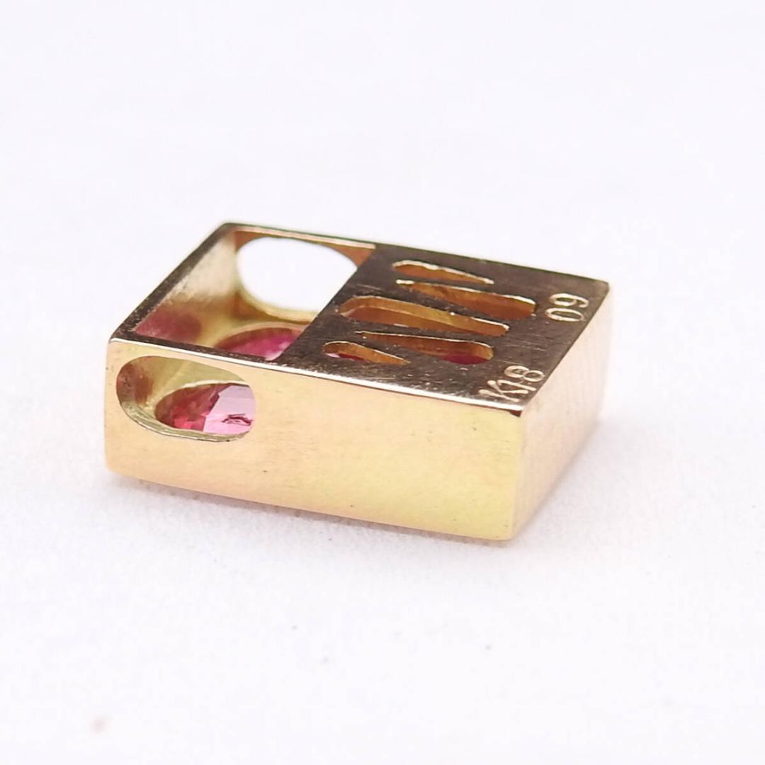 K18 イエローゴールド ルビー0.9ct ペンダントトップ