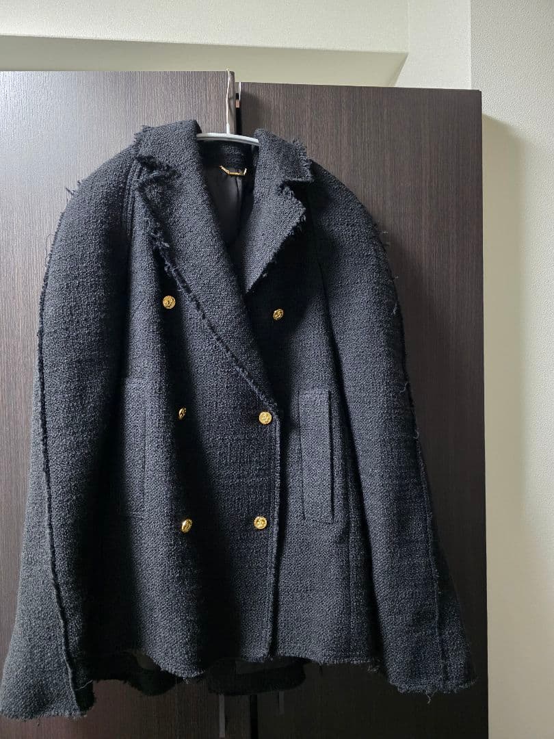 【試着のみ】PlageツィードケープジャケットGIRL