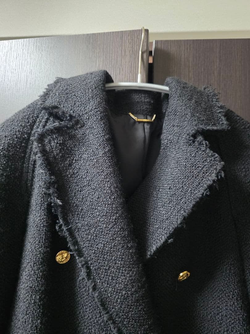 【試着のみ】PlageツィードケープジャケットGIRL