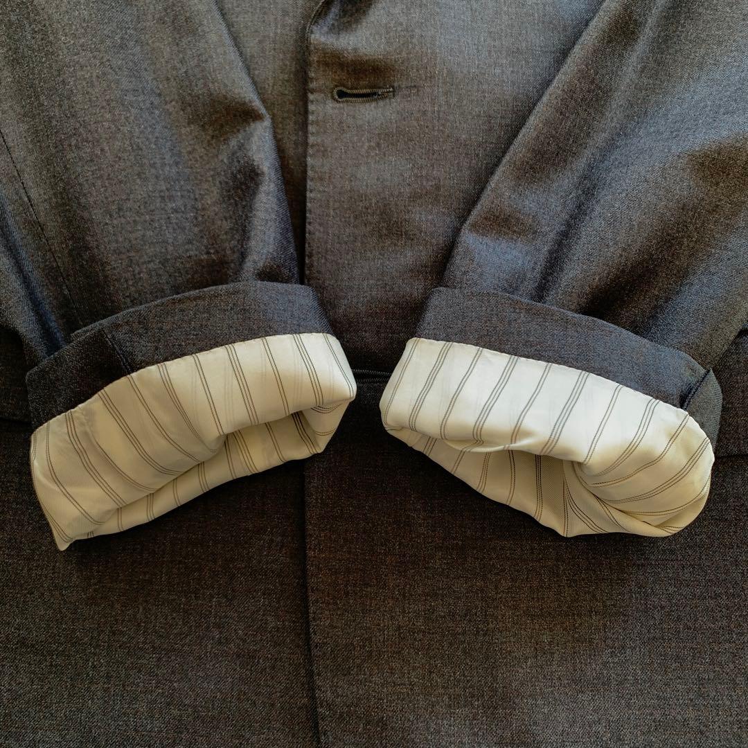 美品　NEWYORKER メンズ　スーツ　ダークグレー　AB7 パンツ2本