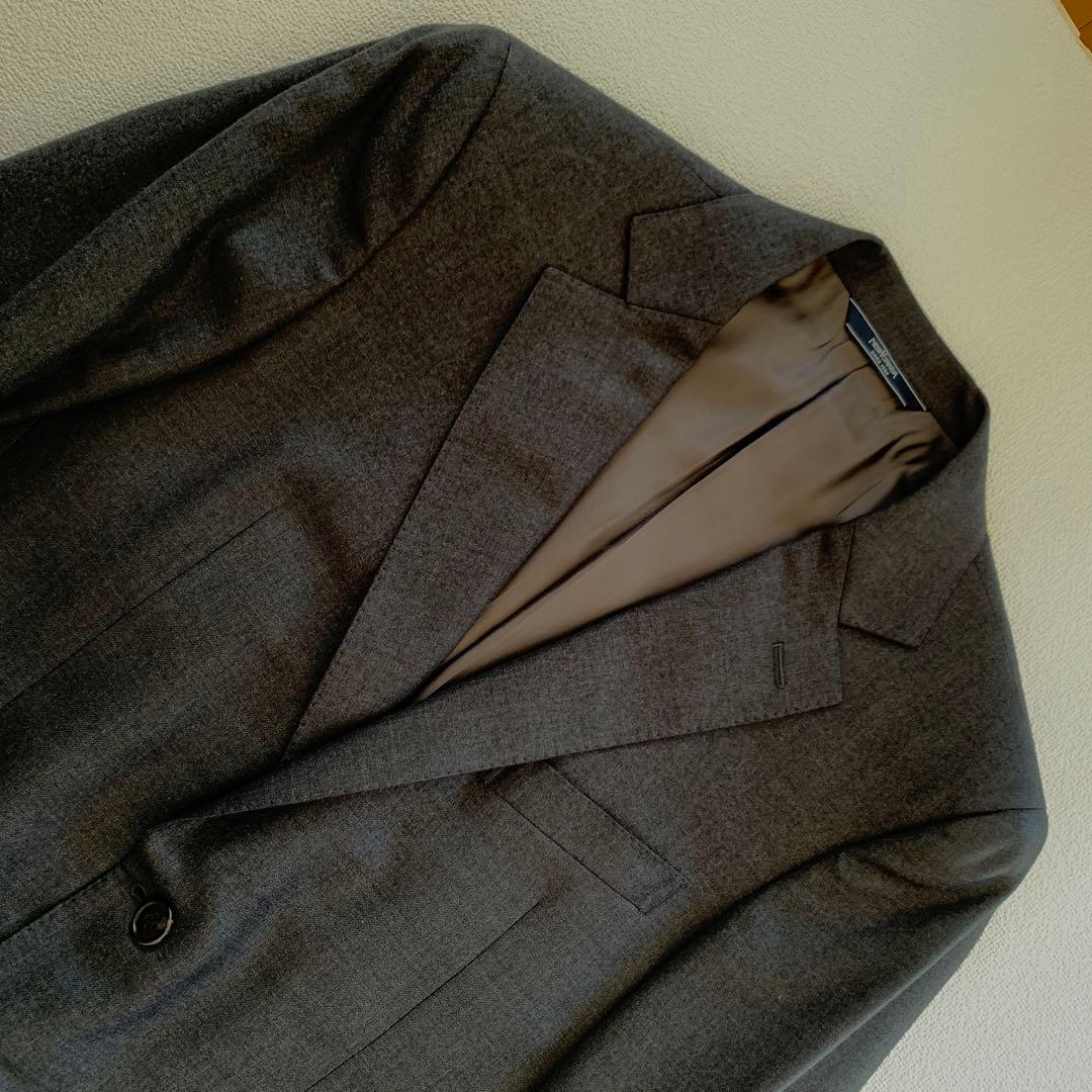 美品　NEWYORKER メンズ　スーツ　ダークグレー　AB7 パンツ2本