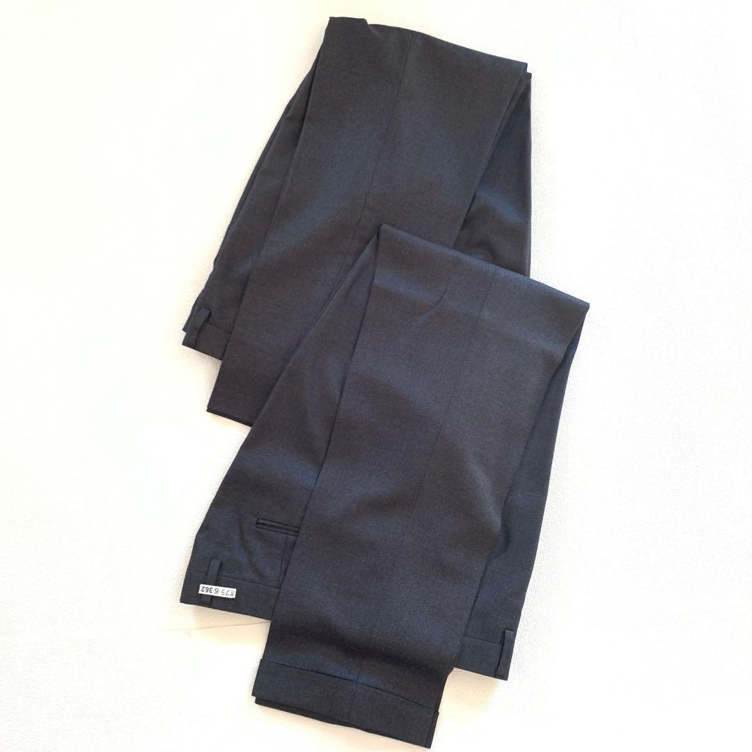 美品　NEWYORKER メンズ　スーツ　ダークグレー　AB7 パンツ2本