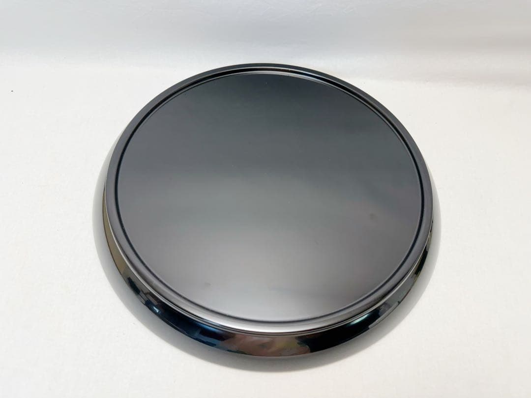 ほぼ未使用 茶道具 黒塗 螺鈿細工 青貝 八卦盆 元箱