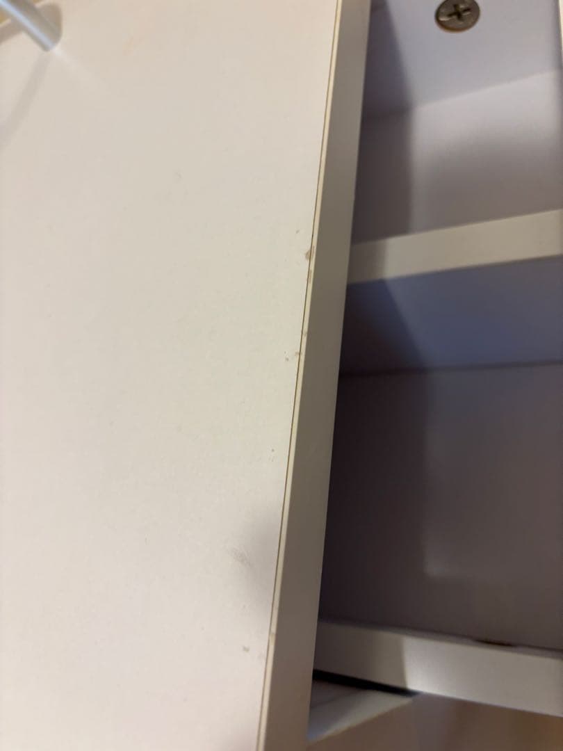 折りたたみコンパクトデスク・ホワイト・引き出し付き