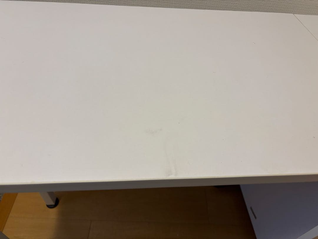 折りたたみコンパクトデスク・ホワイト・引き出し付き