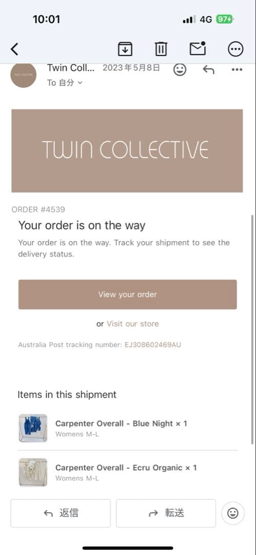 Twin collective オーバーオール　デニム　sorm86 M-L