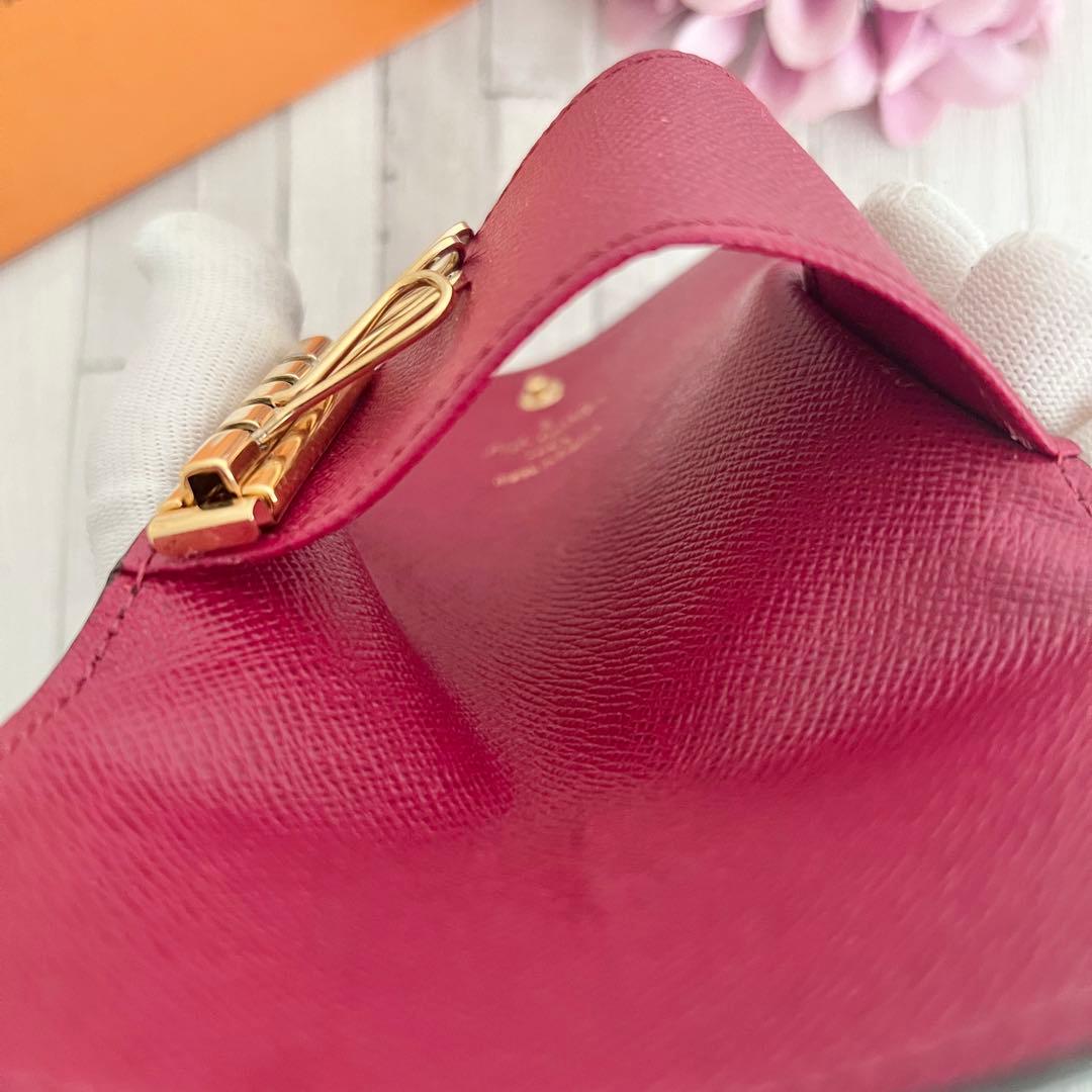 【美品】ルイヴィトン　キーケース　モノグラム　フューシャ　4連　ミュルティクレ4