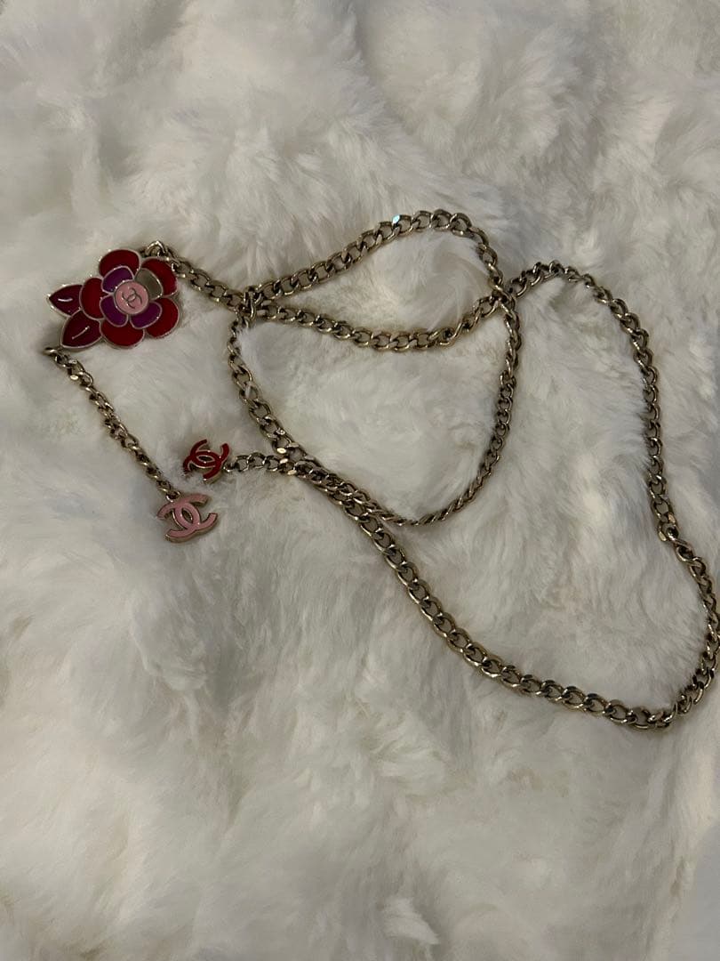 希少CHANEL チェーンベルト♡ヴィンテージフラワーネックレス1メートル１cm