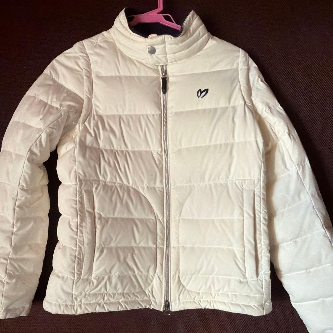 ホワイト キルティングジャケット レディース