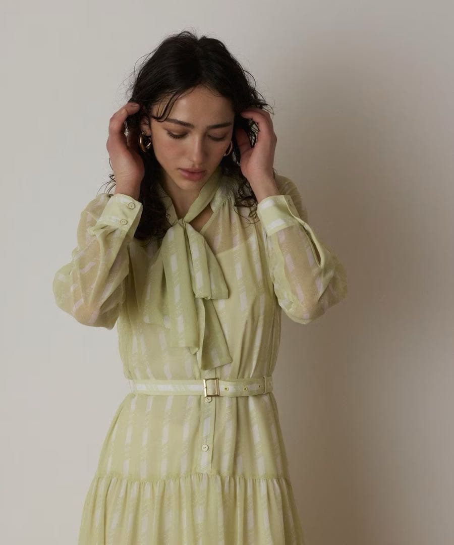 グレースコンチネンタル　ハートストライプワンピース38サイズ