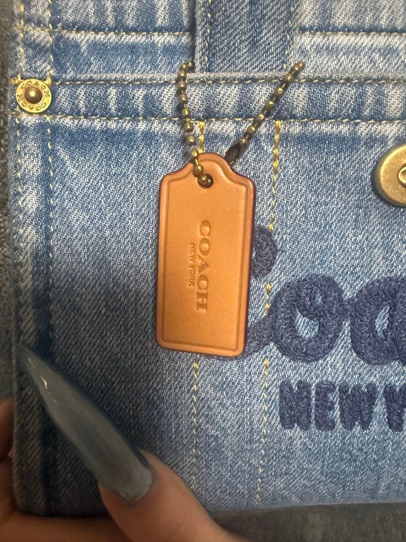 COACH デニム製 カーゴトート 20