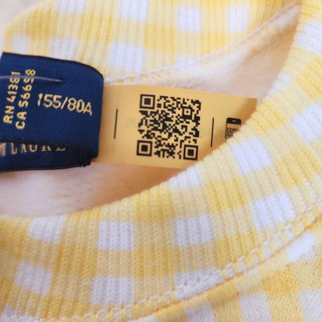 ​【希少品/新品】ポロラルフローレン ギンガムチェック スウェット イエローXS