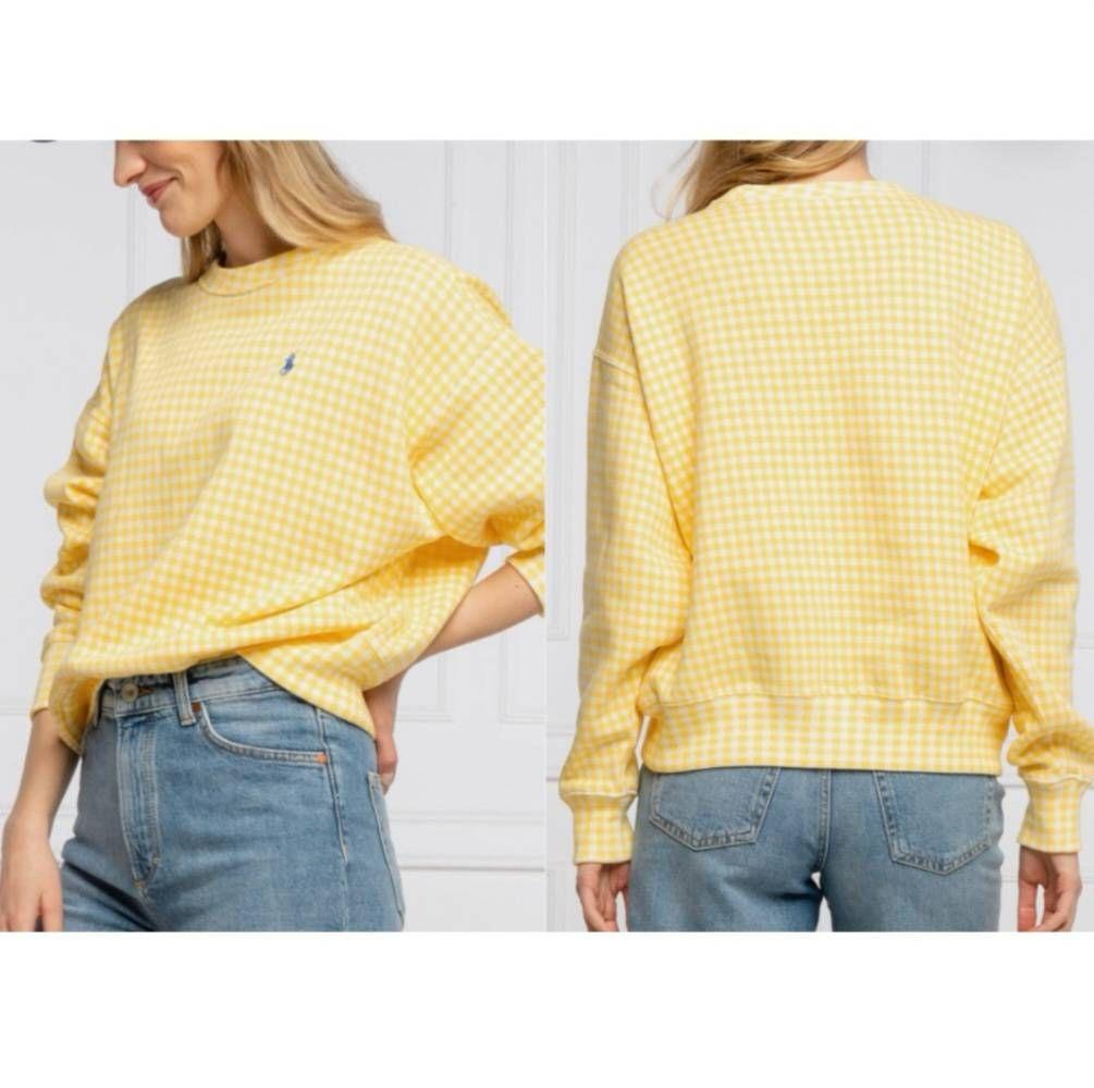 ​【希少品/新品】ポロラルフローレン ギンガムチェック スウェット イエローXS