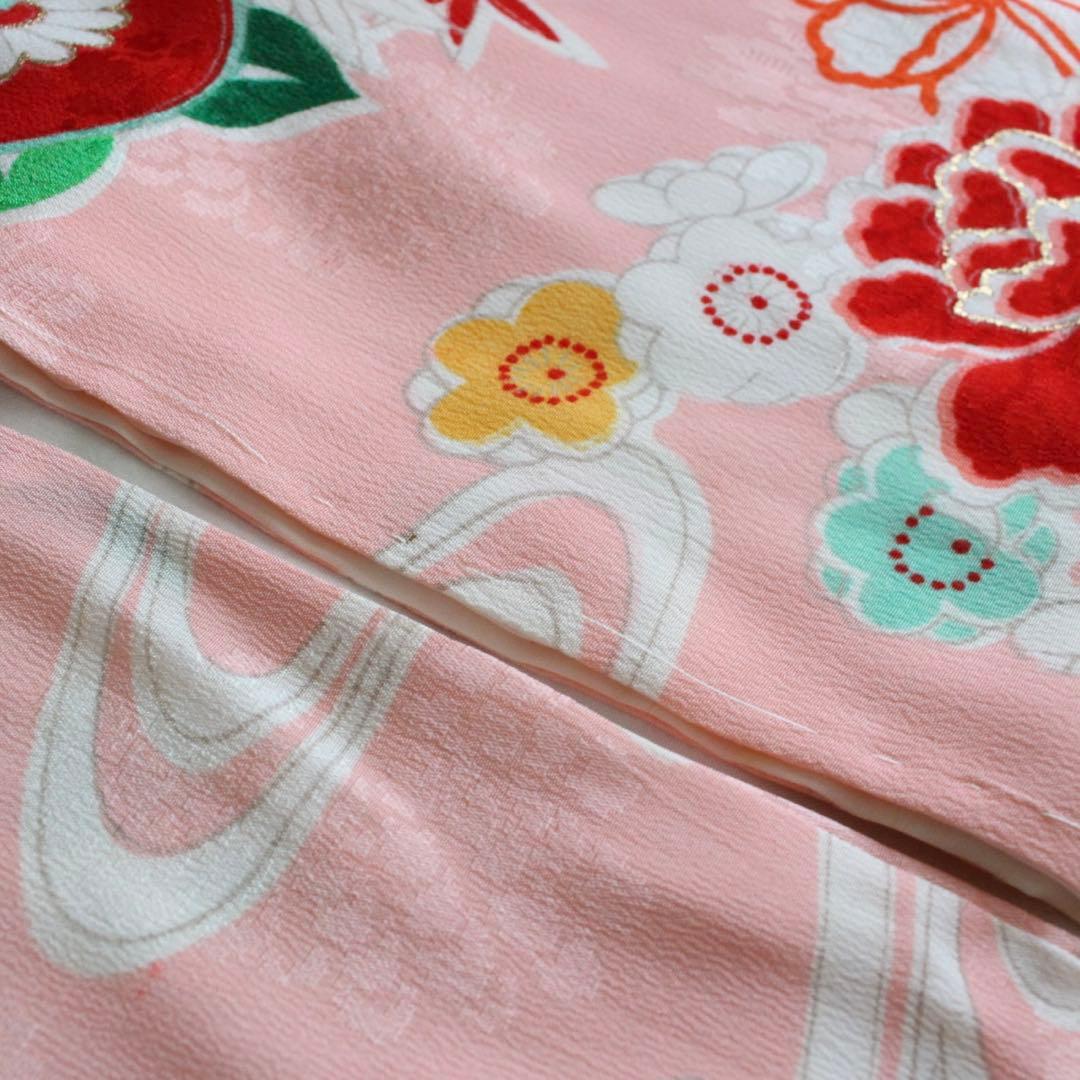 七五三 3歳 女の子 子供 アンティーク 正絹 着物 被布 セット