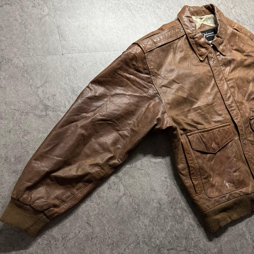 【90s vintage】フライトジャケット　A-2 ペイズリー　ボンバー　短丈