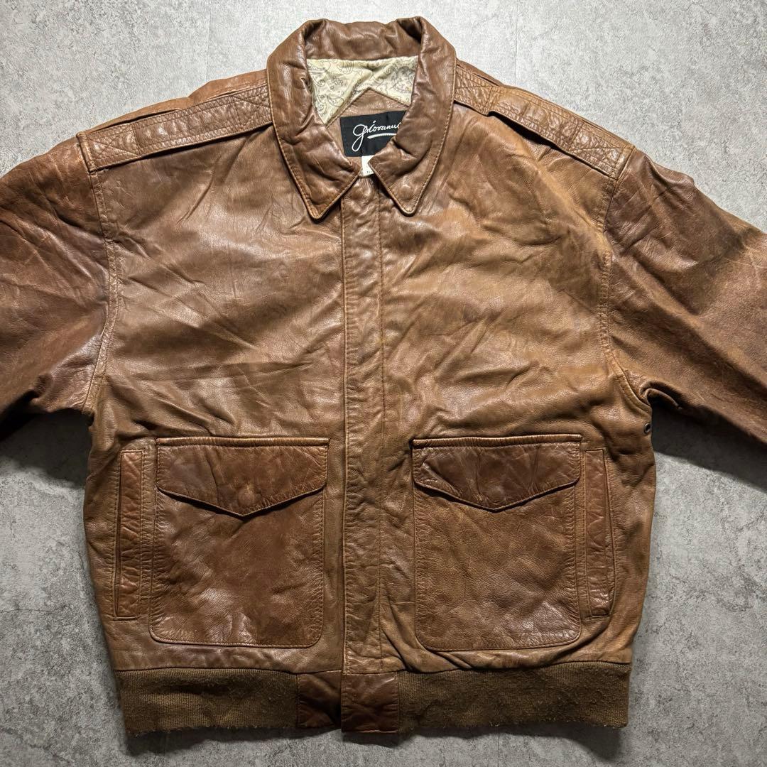 【90s vintage】フライトジャケット　A-2 ペイズリー　ボンバー　短丈