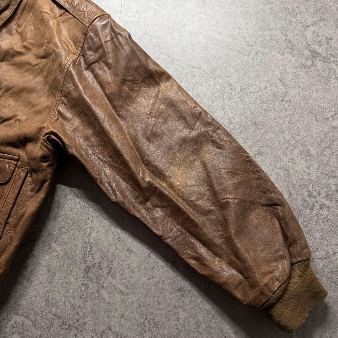 【90s vintage】フライトジャケット　A-2 ペイズリー　ボンバー　短丈