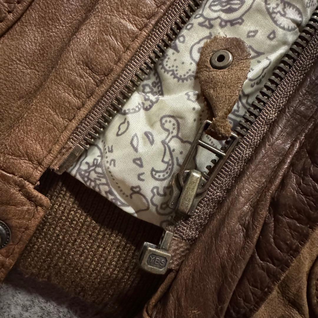 【90s vintage】フライトジャケット　A-2 ペイズリー　ボンバー　短丈