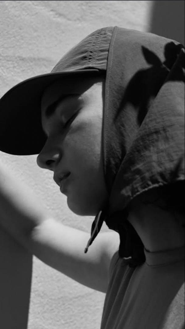 帽子 pheeny Nylon taffeta cap with scarf