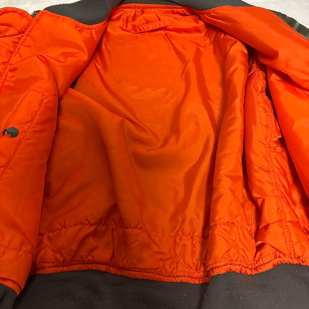 90s MA-1 実物 L 黒タグ ALPHA INDUSTRIES