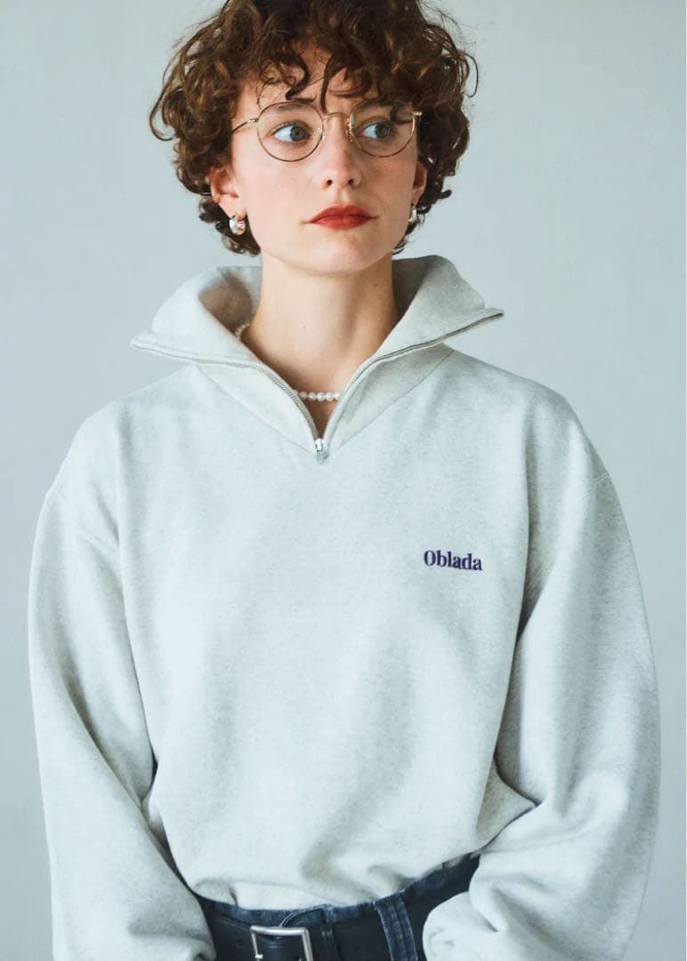 Oblada ハーフジップ トレーナー