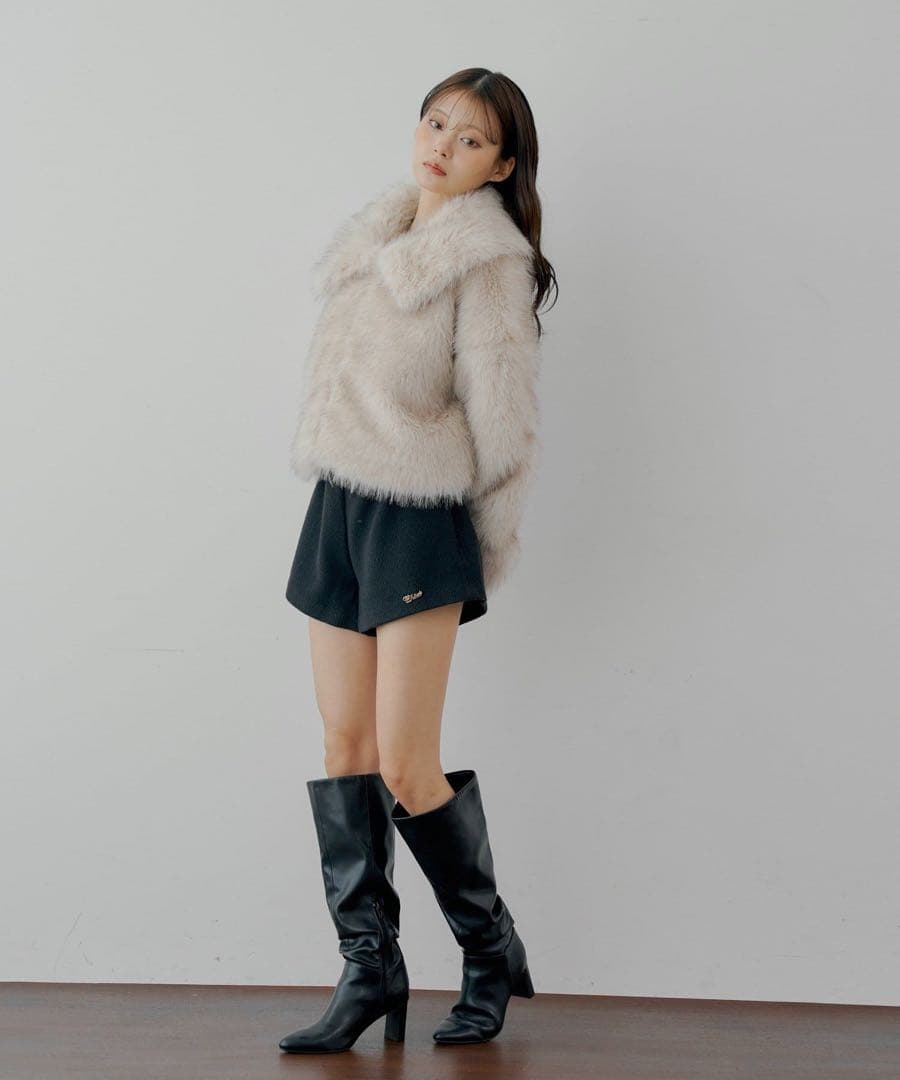 Chico ファーショートコート　フリーサイズ