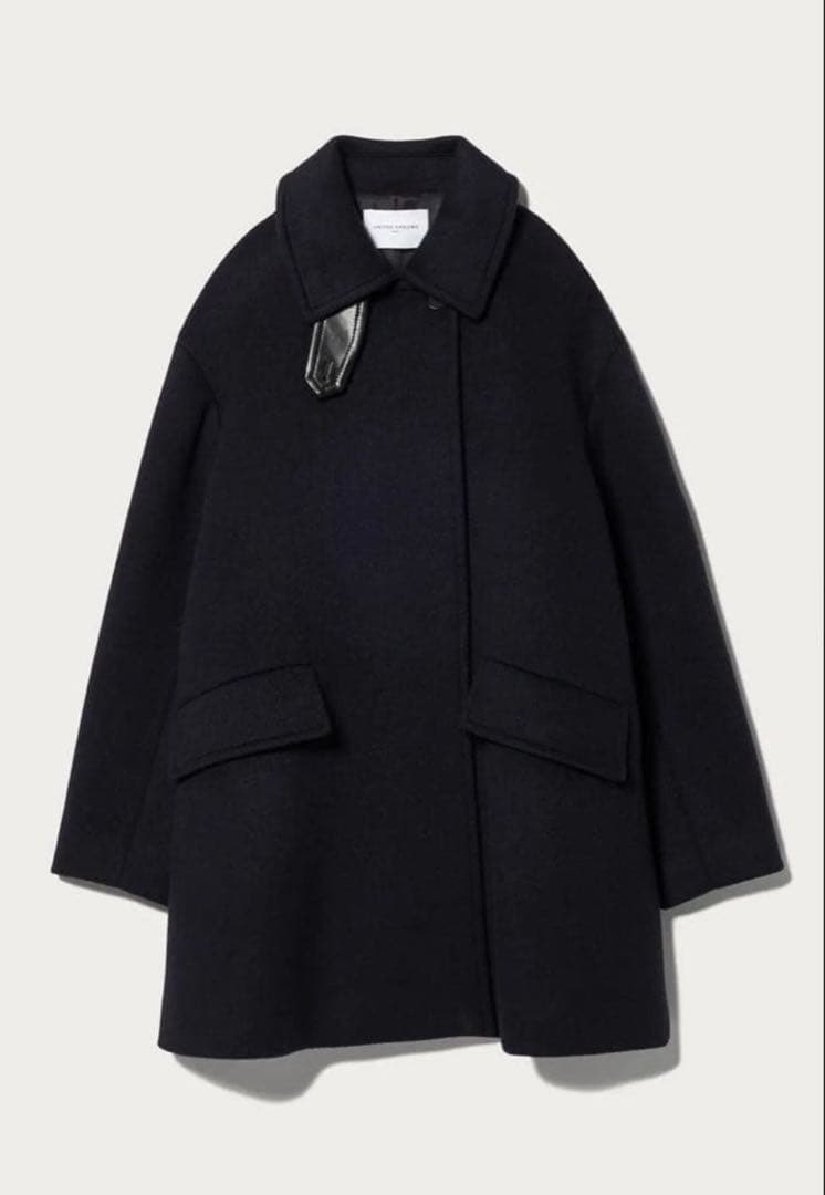 ユナイテッドアローズ ステンカラーミドルコート　2way ブラック　aライン