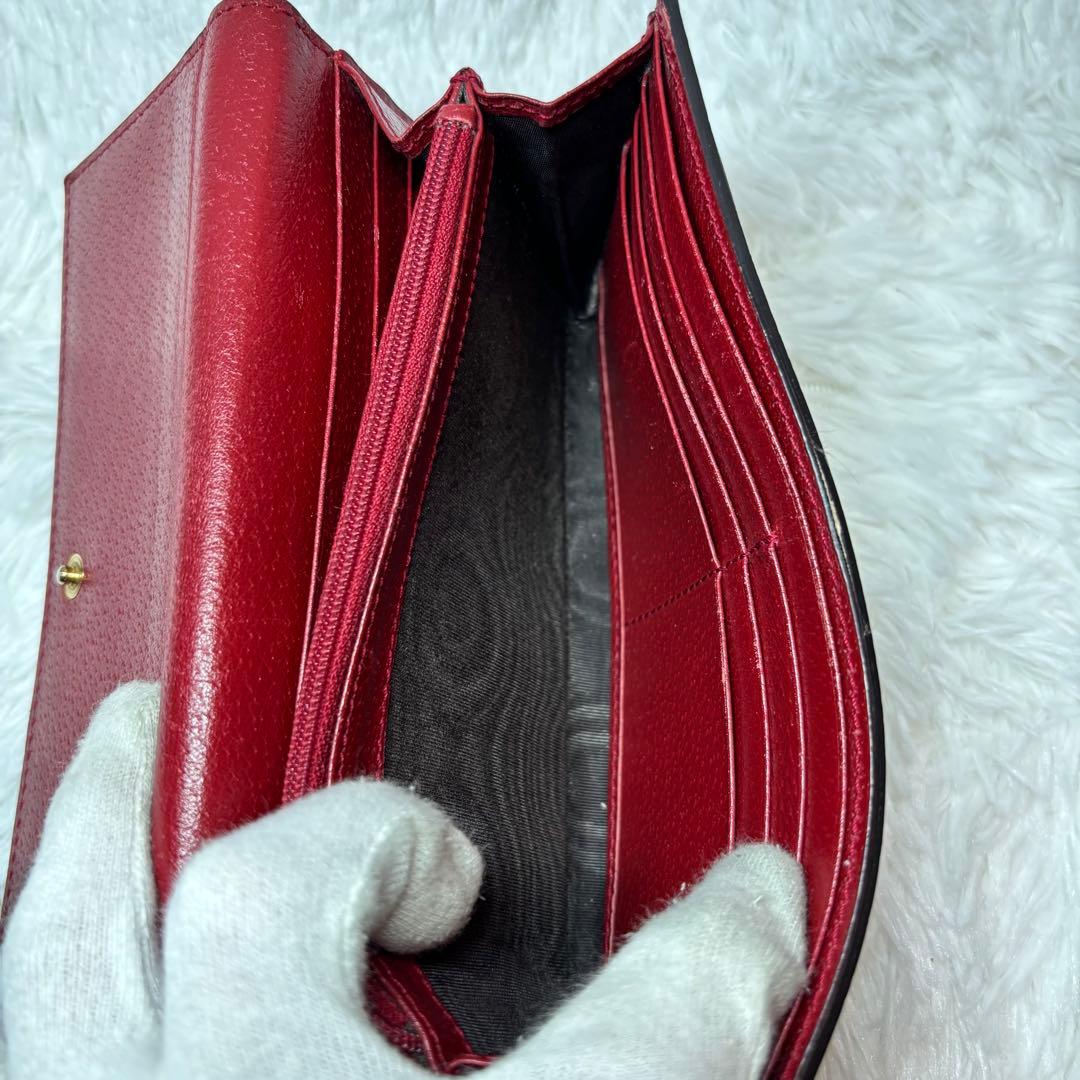 ✨美品✨ グッチ 長財布 ティアン 花 鳥 GGスプリーム 折り財布 レザー