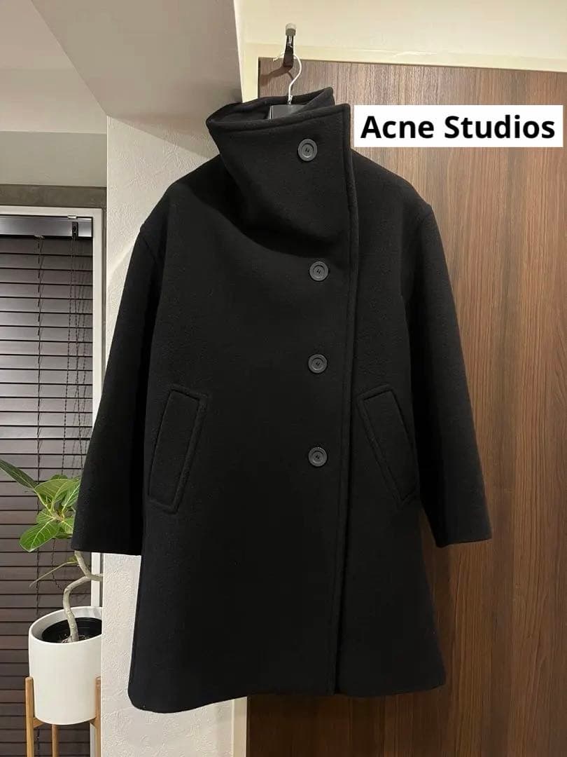 【セール】 Acne Studiosオーバーサイズ黒のウールコート