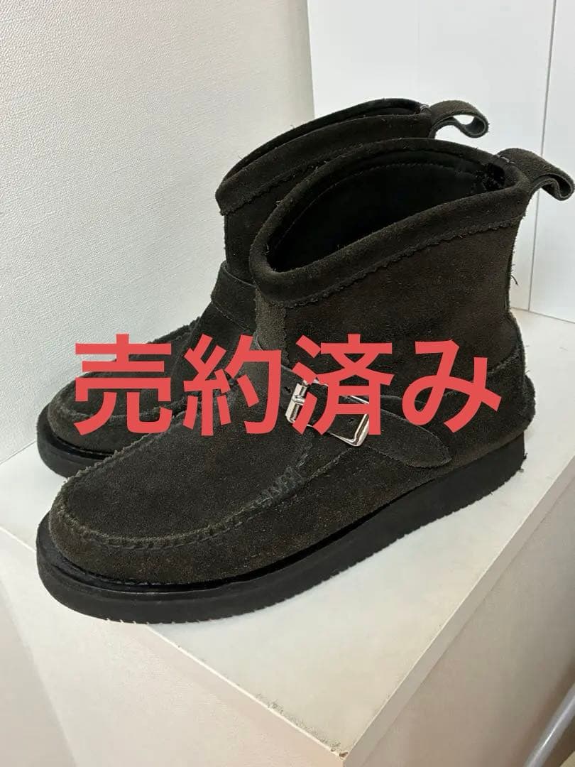 売約済！Yuketen ユケテン　バックル付きスエードブーツ　エンジニアブーツ