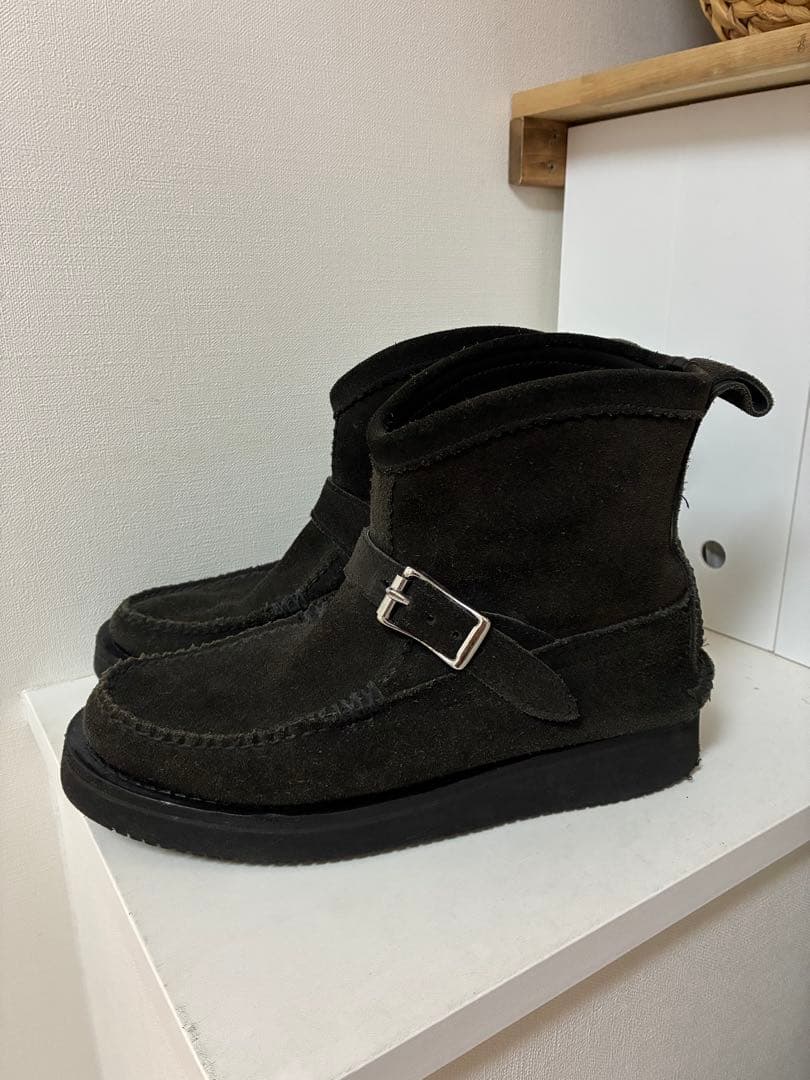 売約済！Yuketen ユケテン　バックル付きスエードブーツ　エンジニアブーツ