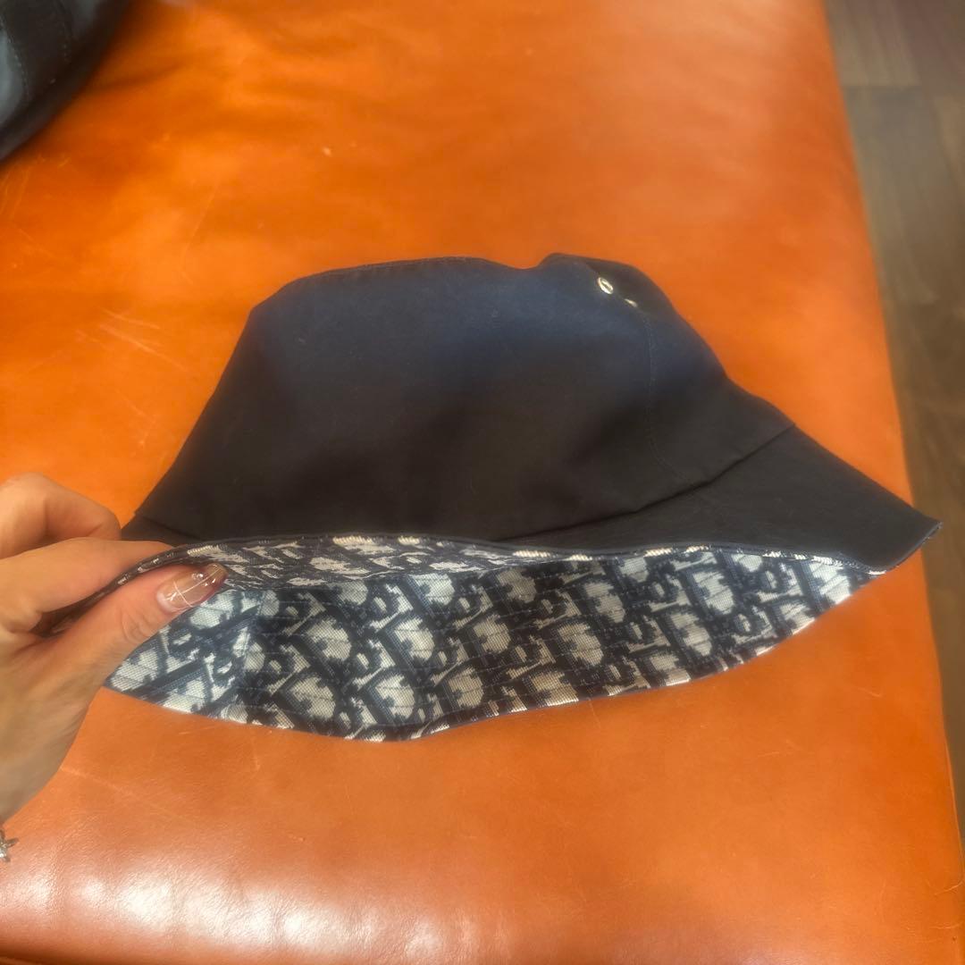 ネイビー バケットハット 内側パターン