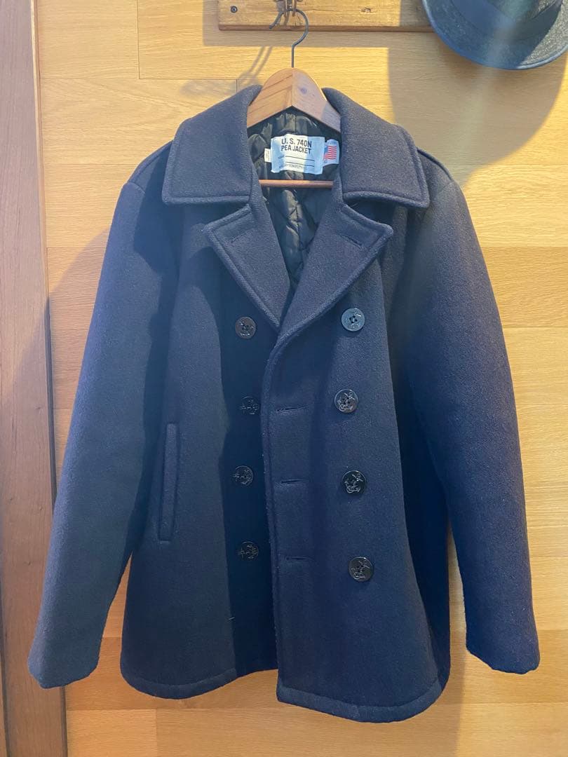 Schottショット　ピーコート　ネイビー　Ｌ