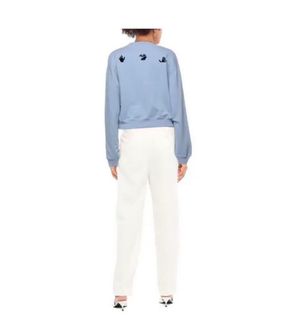 off-white スウェット　ブルー