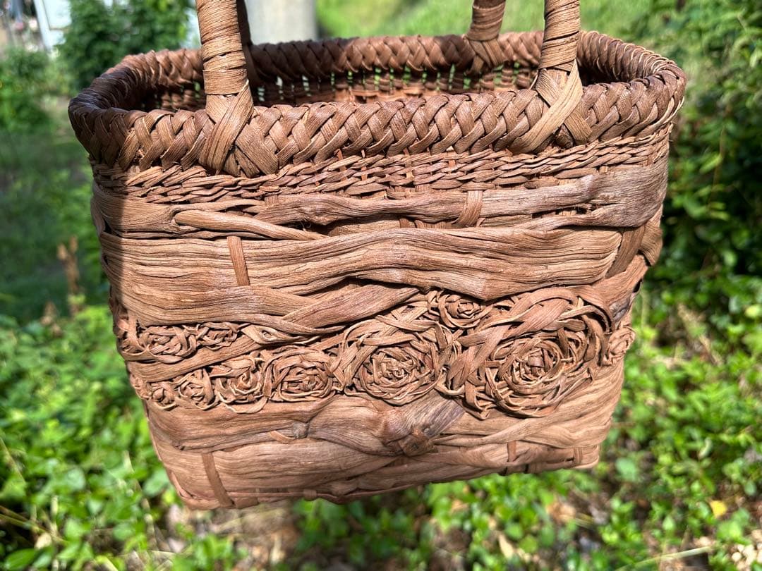 国産 山葡萄カゴバック 薔薇 マザツリー