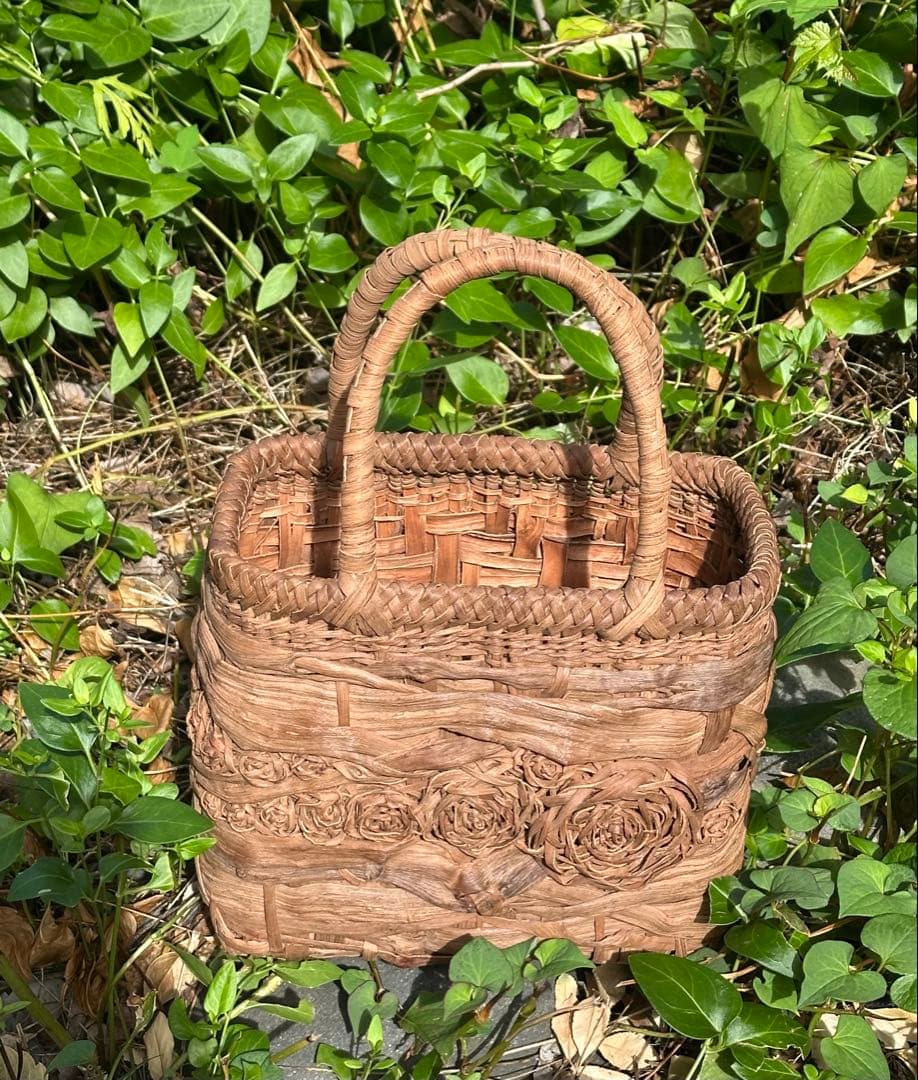 国産 山葡萄カゴバック 薔薇 マザツリー