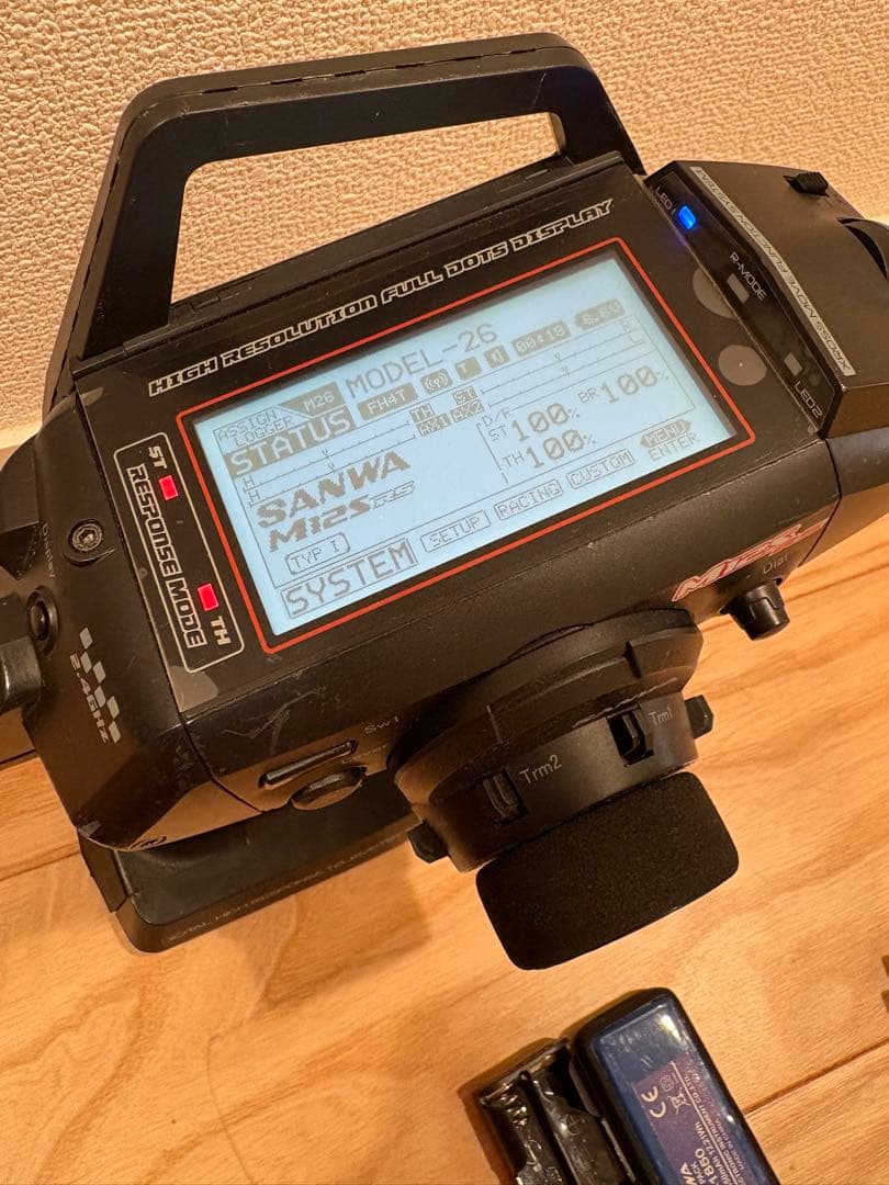 サンワ SANWA M12SRS 受信機 RX-482 リフェバッテリー2本付き