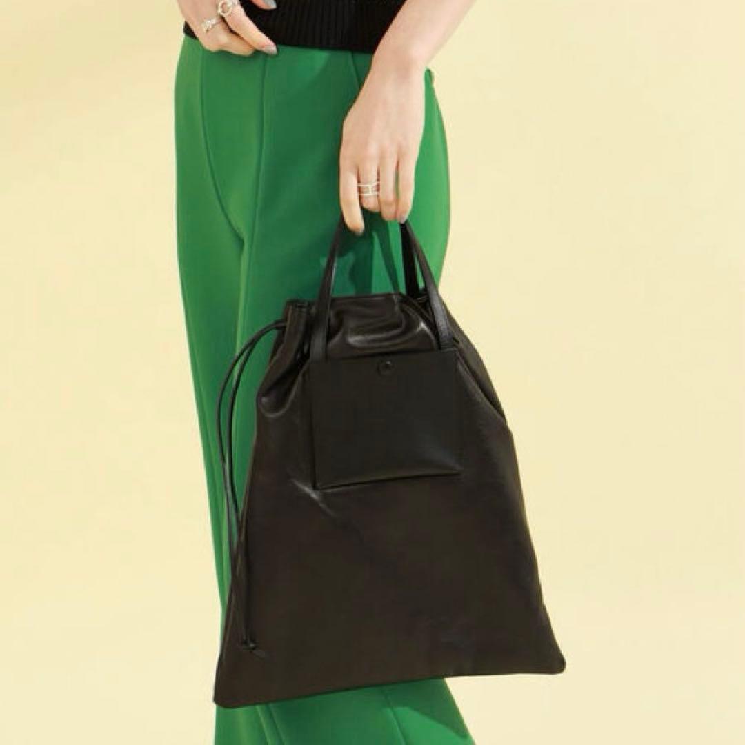 【美品】MARROW String Tote バッグ　レザー　トートバッグ　黒