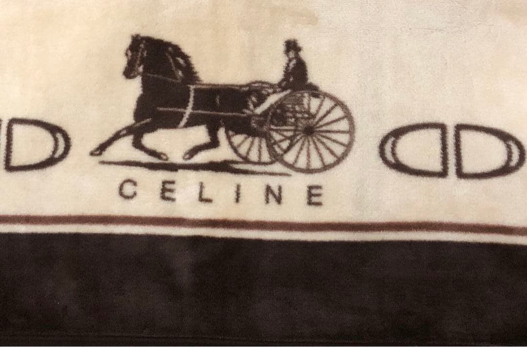 CELINE 馬車柄　ハーフケット　ブランケット　ひざ掛け　毛布
