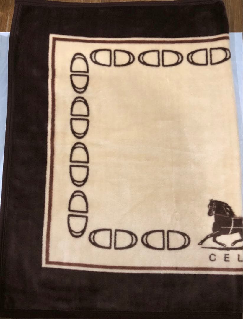CELINE 馬車柄　ハーフケット　ブランケット　ひざ掛け　毛布