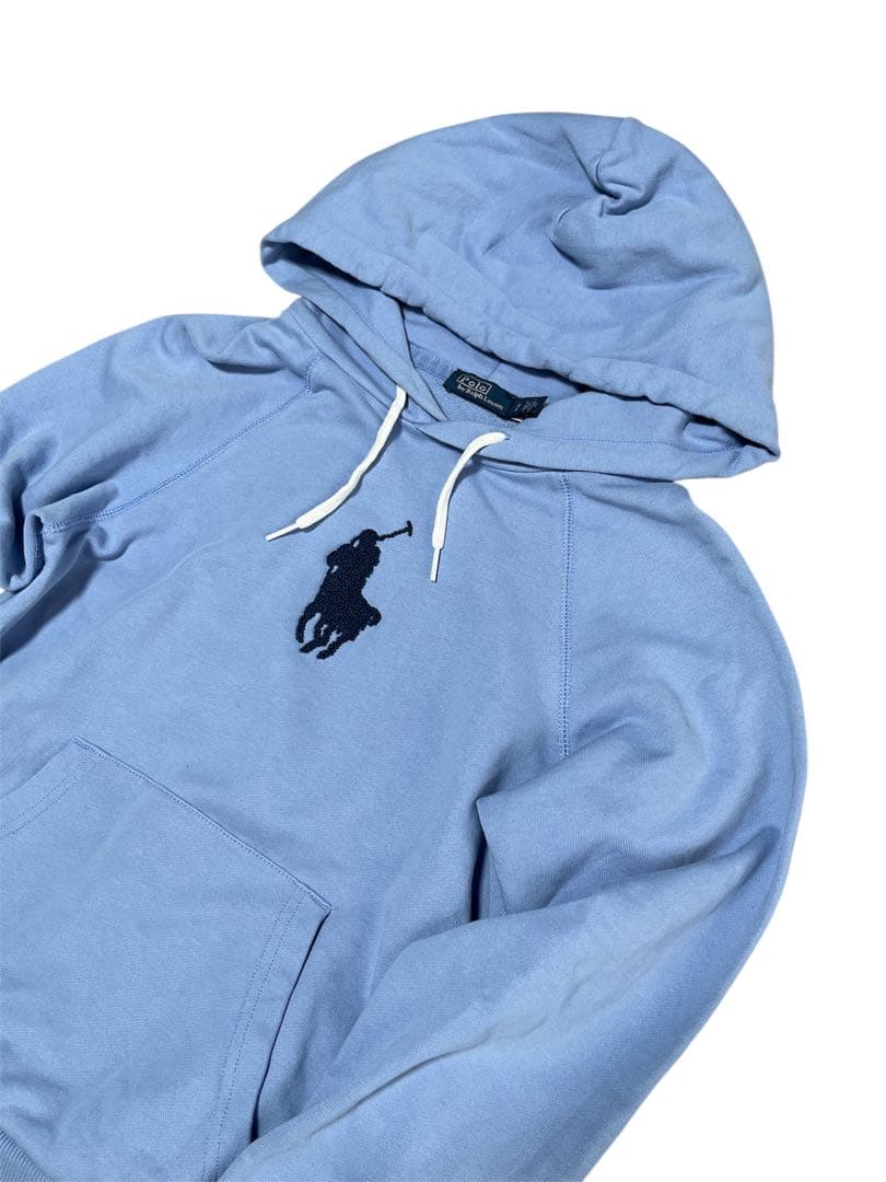 ポロラルフローレン　パーカー　ライトブルー　レディース　S ビッグポニー　刺繍