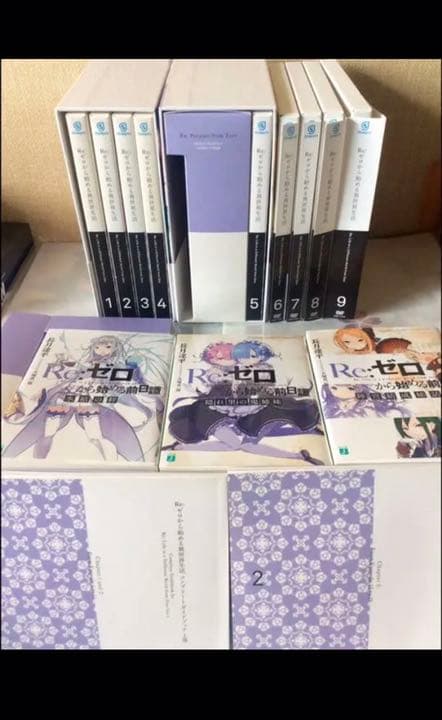 Re：ゼロから始める異世界生活/リゼロ/収納BOX2点付き/DVD全巻&劇場版他