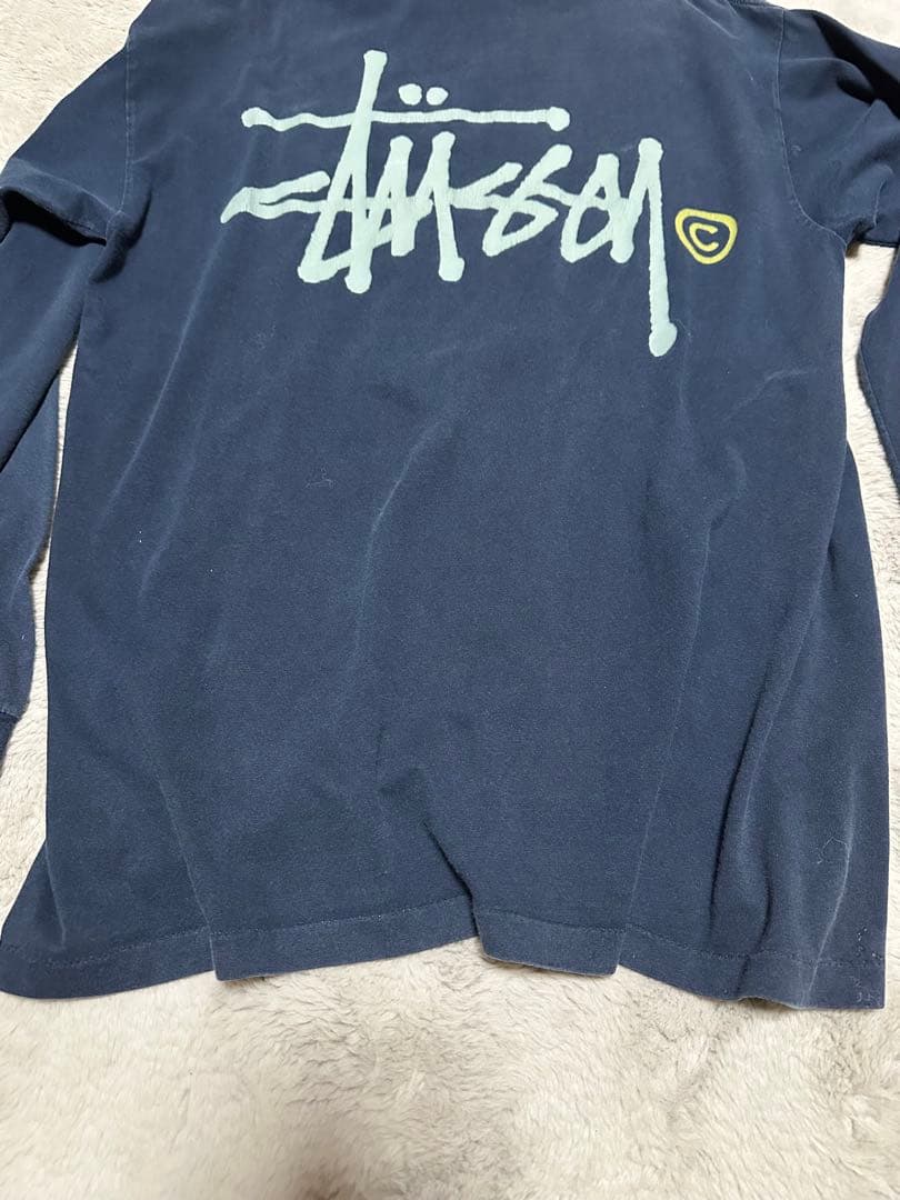 希少　Stüssy ネイビー 長袖カットソー　XLサイズ