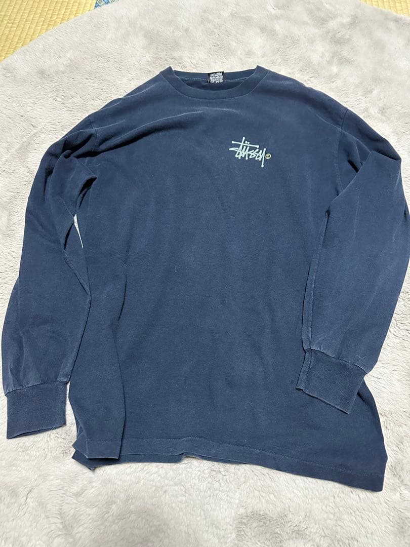 希少　Stüssy ネイビー 長袖カットソー　XLサイズ